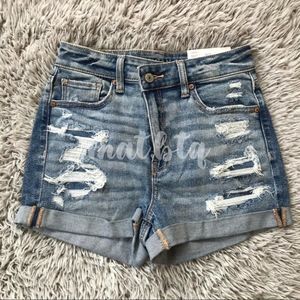 American Eagle Outfitters Distressed Denim Mom Short